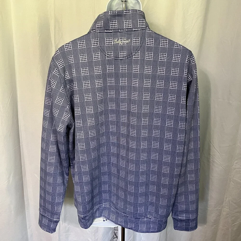 Bobby Jones Performance 1/2 Zip Jacket L Purple Plaid Golf EUC 🟣⛳
